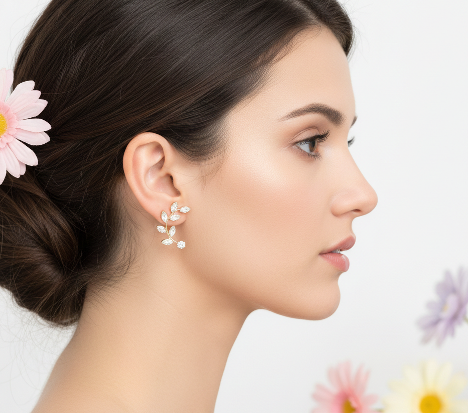 Silver Leaf Earrings