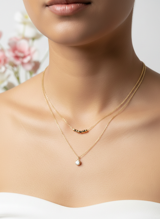18K Gold Plated Layered Necklace