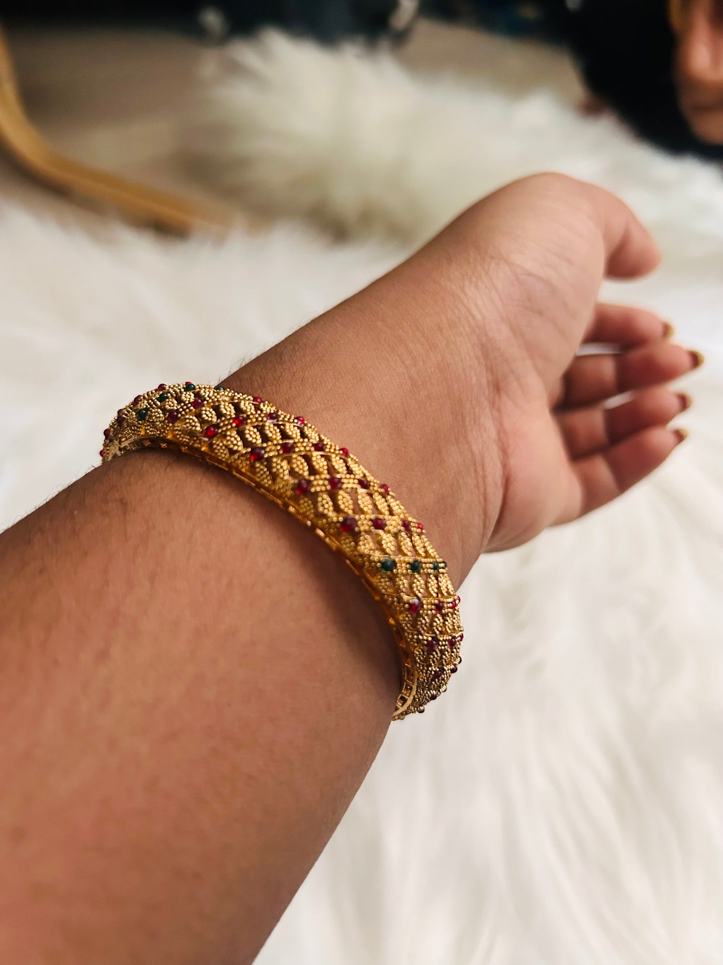 Embedded Stone Bangles