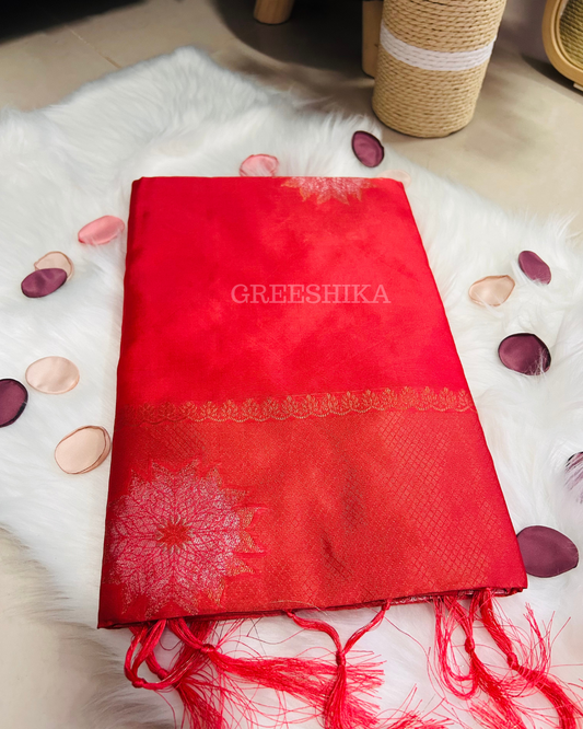 Banarasi SOFT SILK PEACH- SLP123