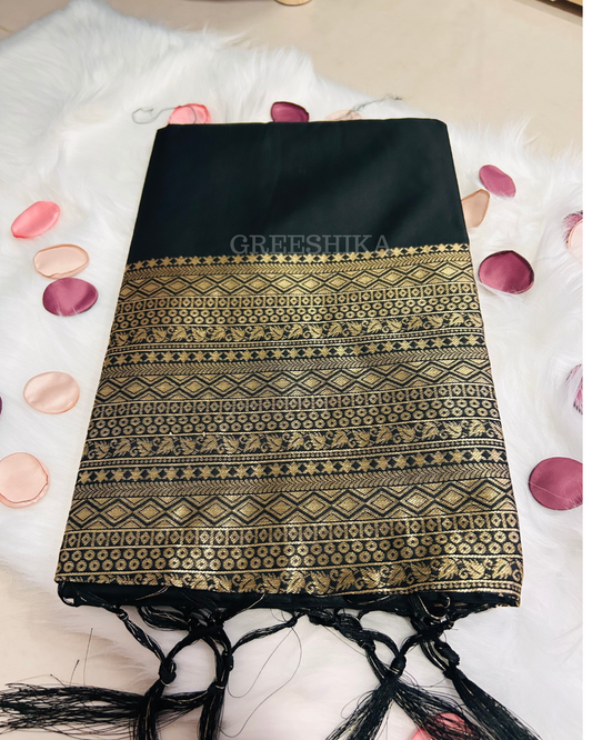 Banarasi SOFT SILK BLACK -SLB124