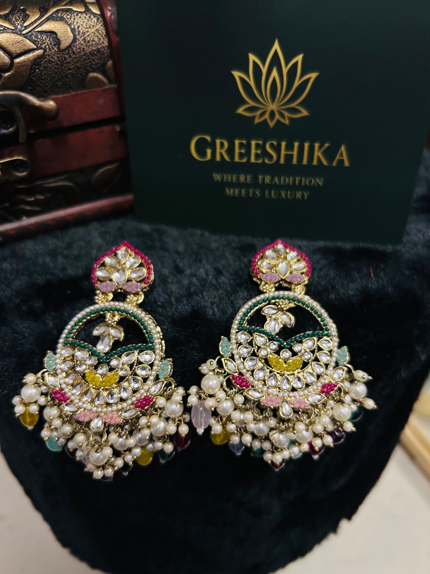 Kundan Chaandbali Multi color - KM106