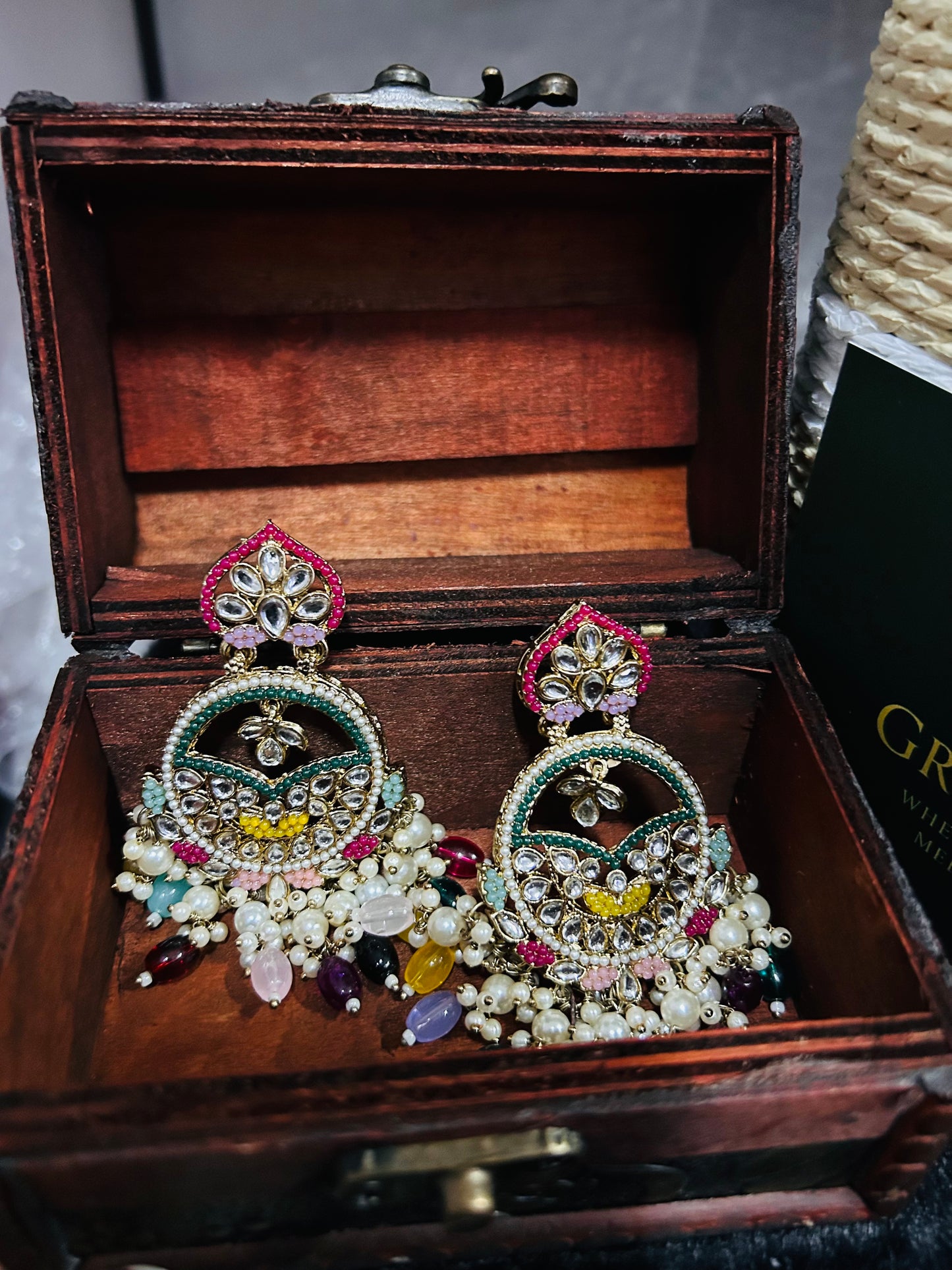 Kundan Chaandbali Multi color - KM106