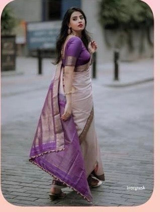 Banarasi SOFT SILK VIOLET- SLV142