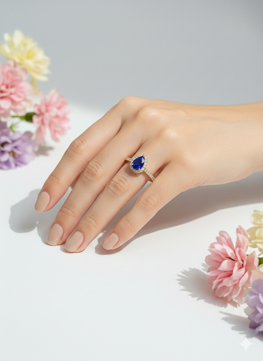 Almond Stone-Sapphire Stone