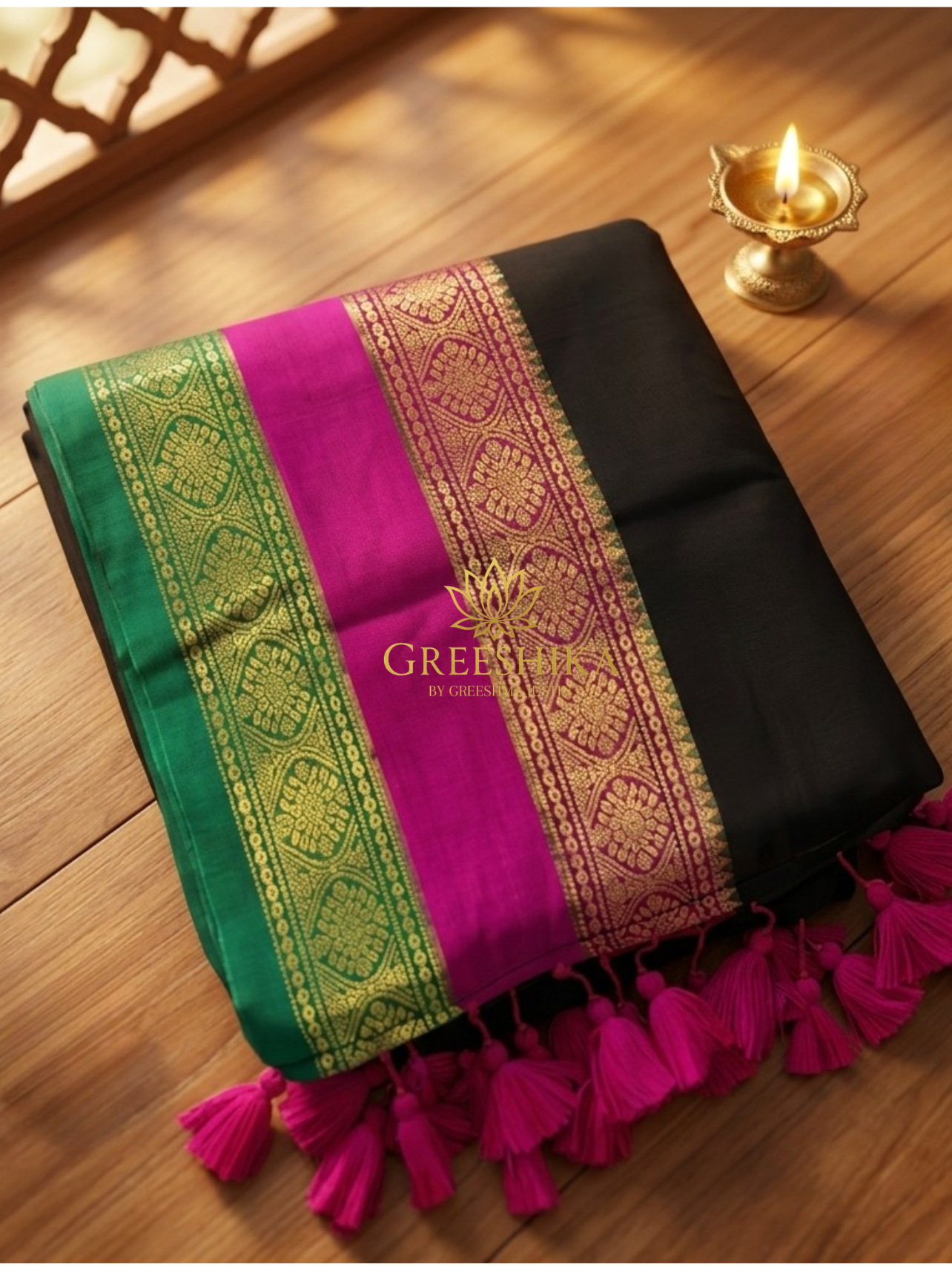 MulCotton Saree With Kanchi border- MK03