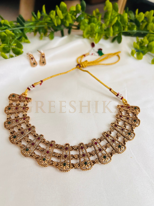 3 Layered Plated Necklace