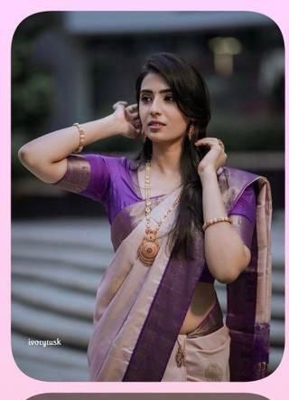 Banarasi SOFT SILK VIOLET- SLV142