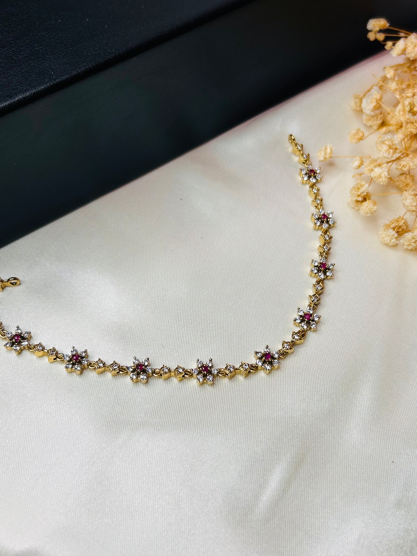 AD Flower Ruby Necklace