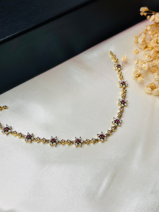 AD Flower Ruby Necklace