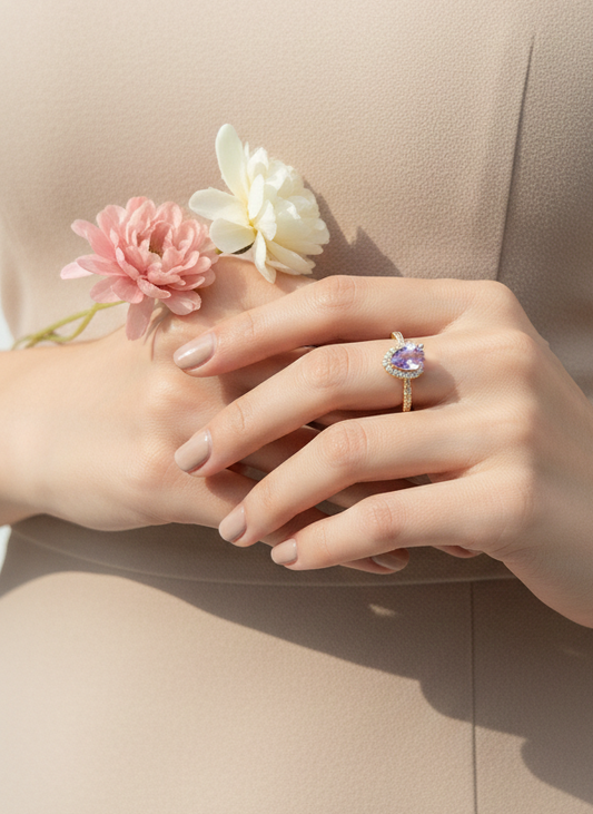 Almond Rink-Pink Panther Stone