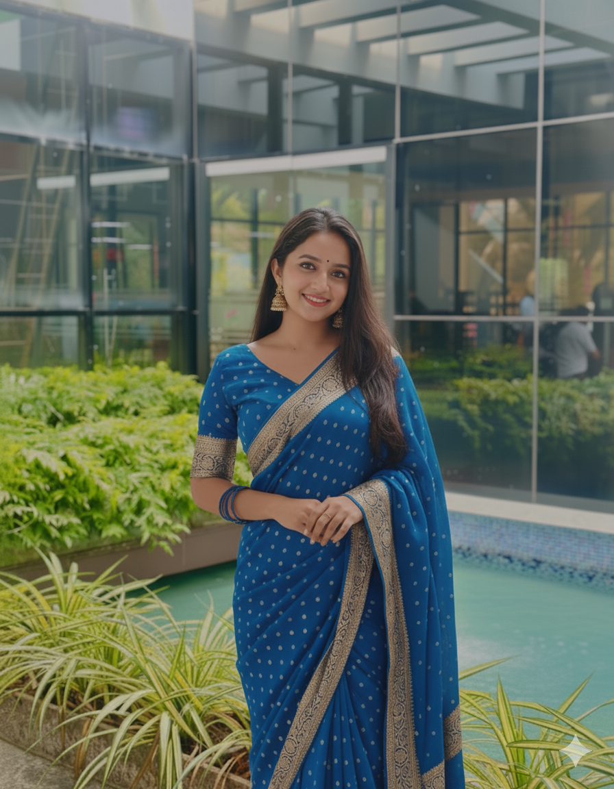 VISCOSE GEORGETTE WITH SMALL BUTTAS-colors available