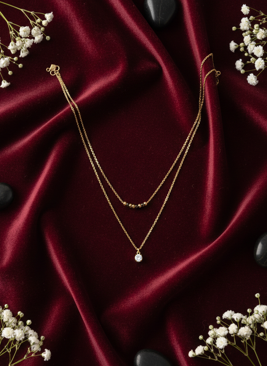 18K Gold Plated Layered Necklace