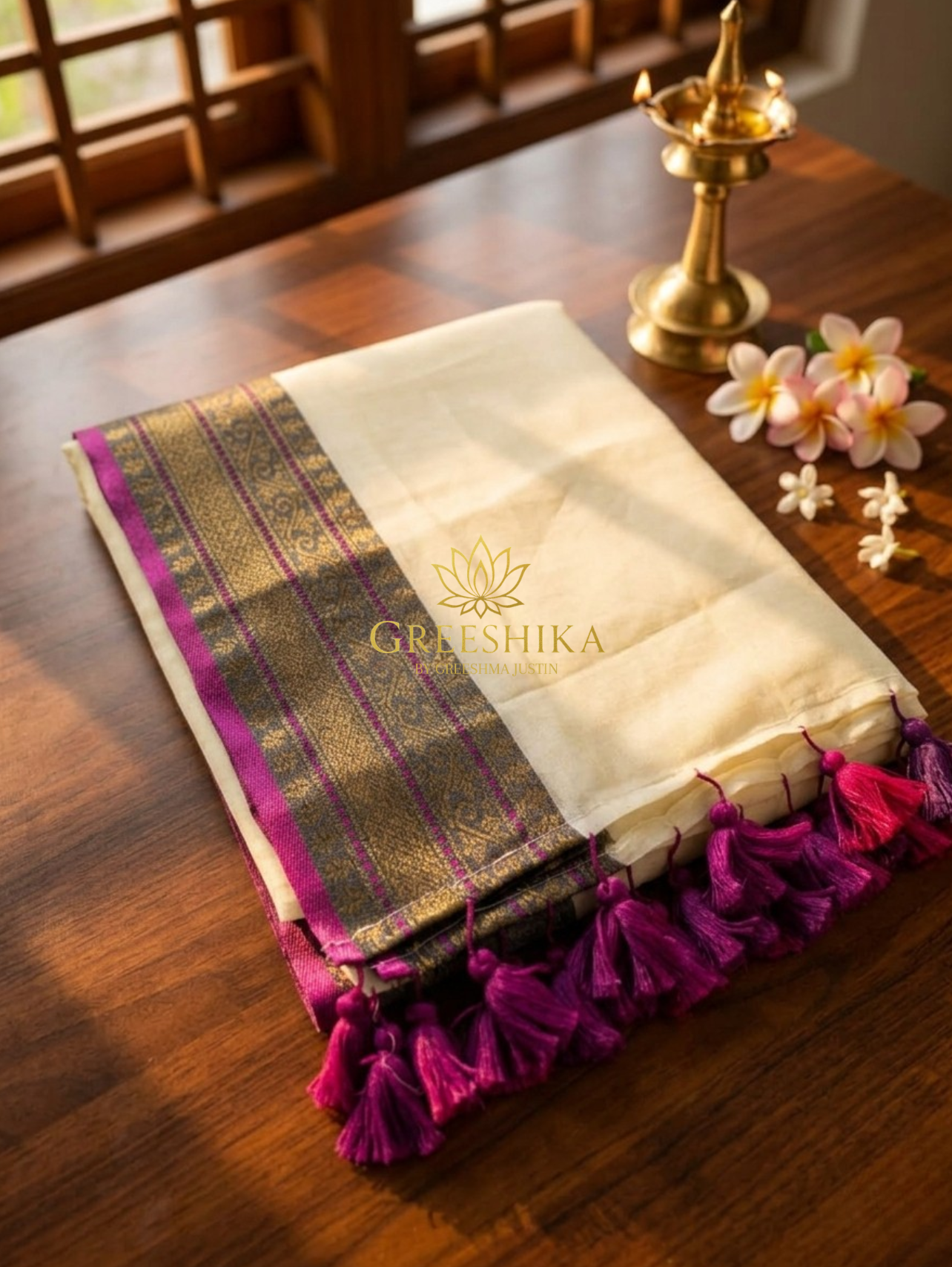 MulCotton Saree With Kanchi Border- MK04