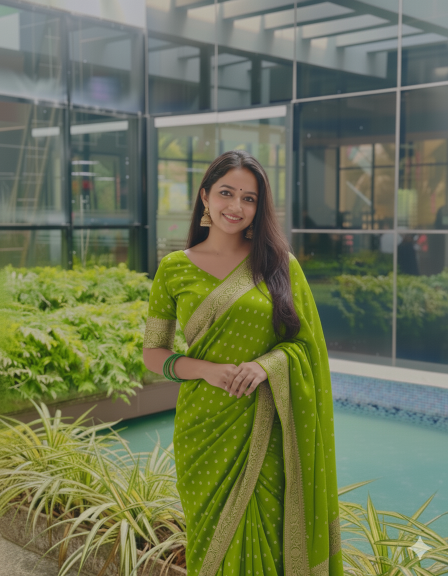 VISCOSE GEORGETTE WITH SMALL BUTTAS-colors available