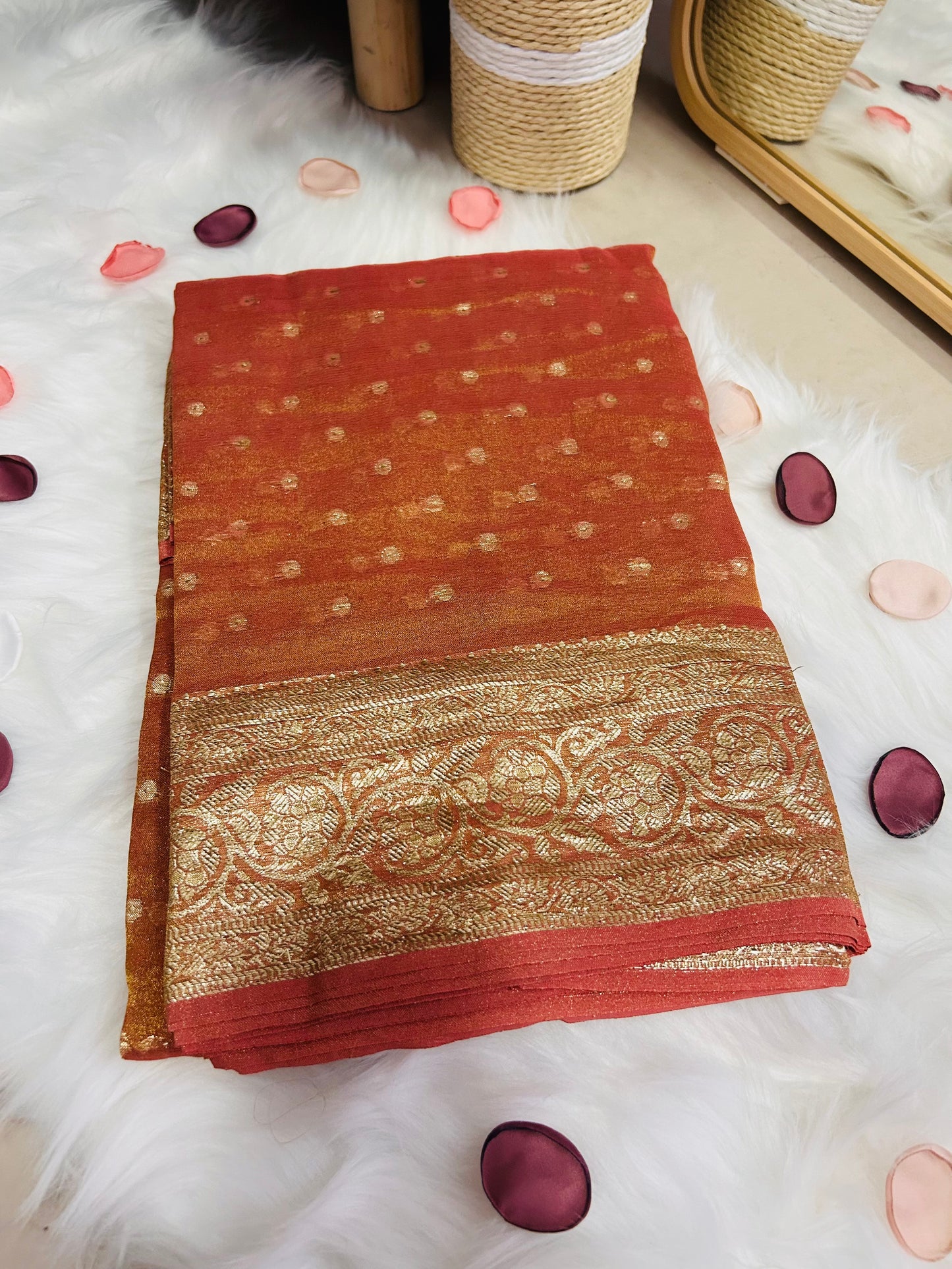Tissue Viscose saree