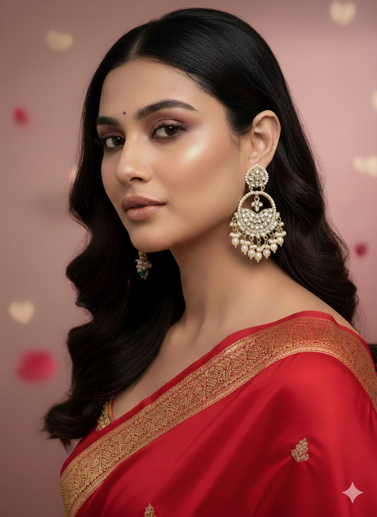 Kundan Chaandbali Pink - KP104