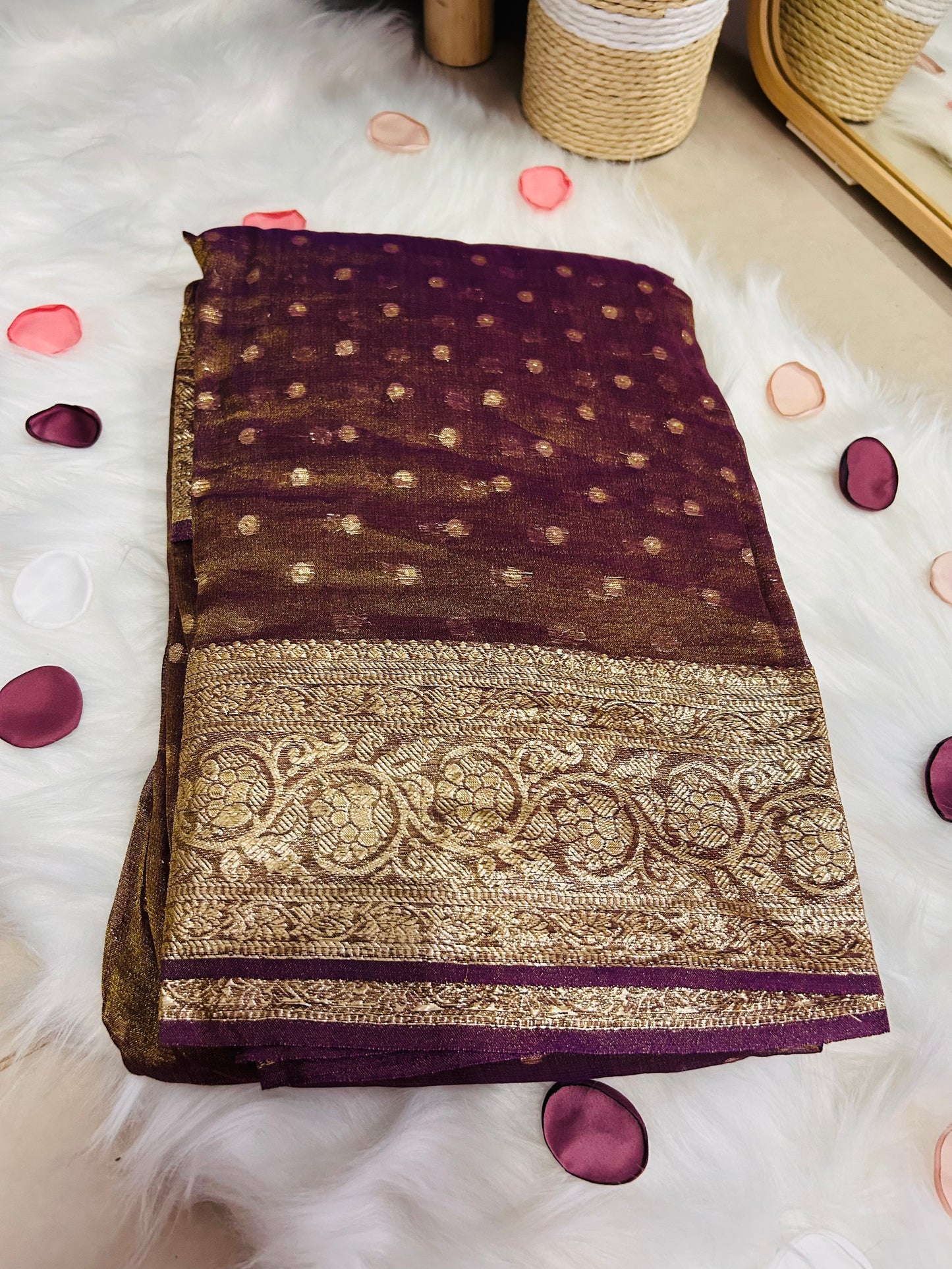 Tissue Viscose saree