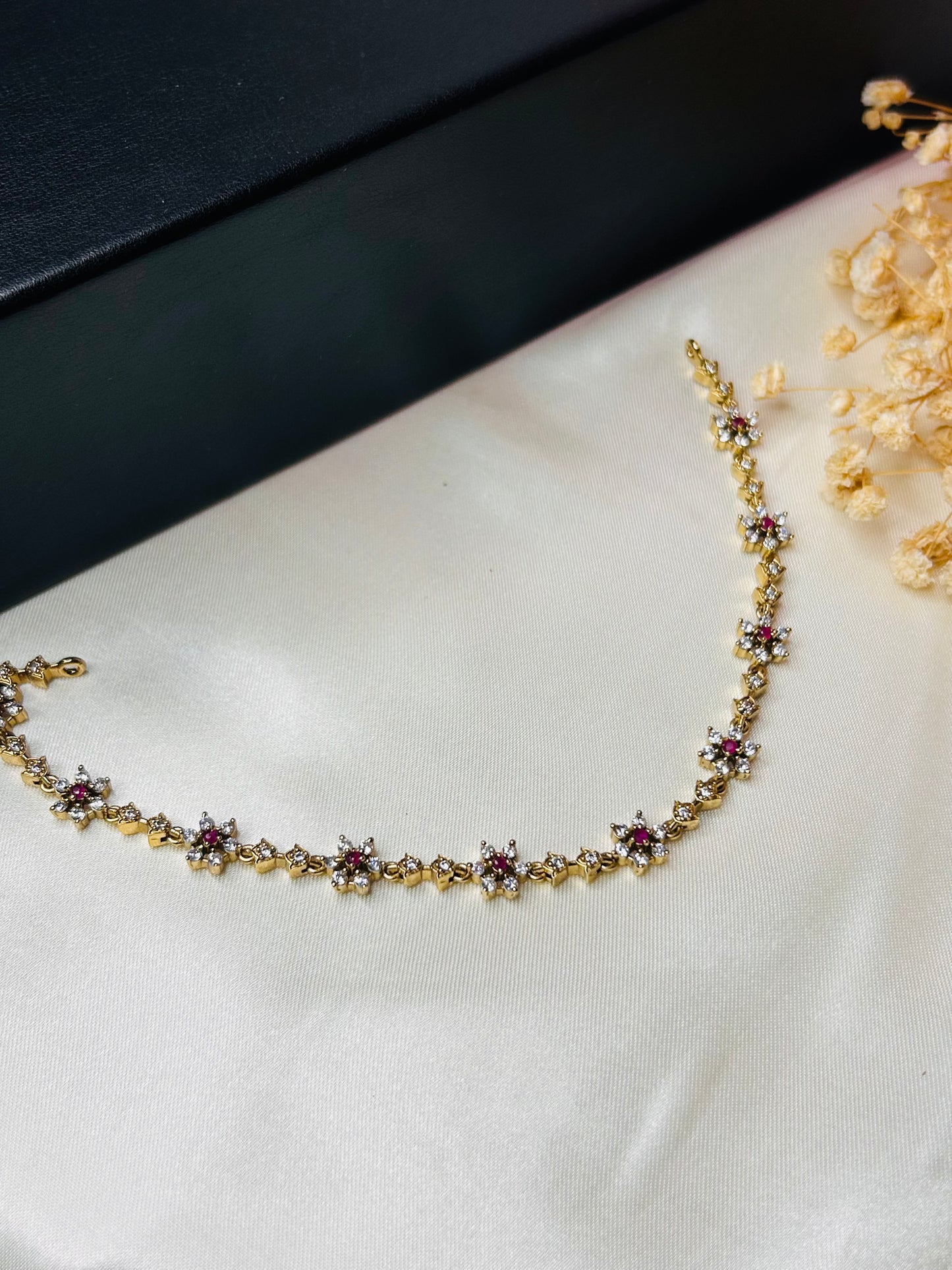 AD Flower Ruby Necklace