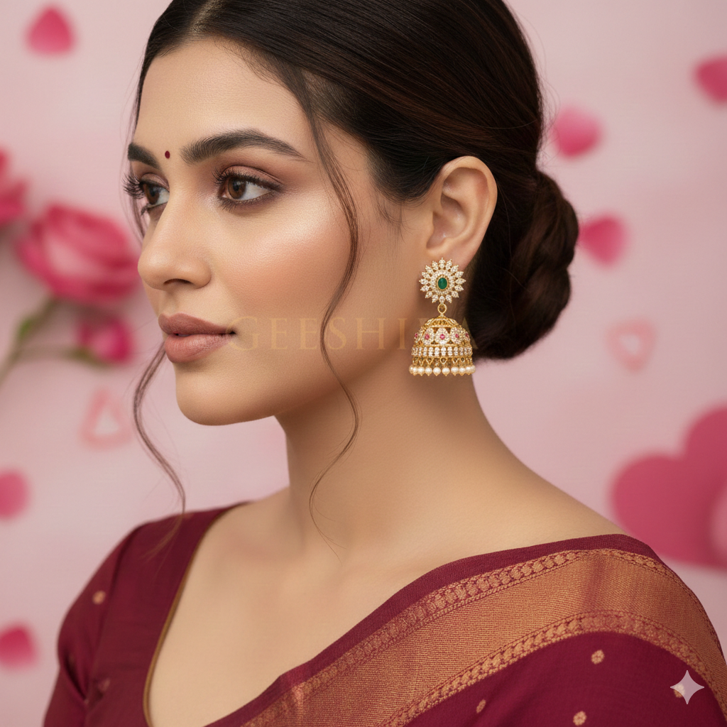 AD Stone Jhumkis