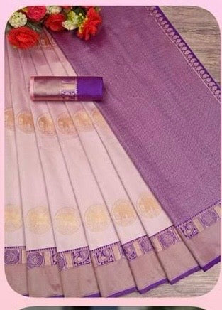 Banarasi SOFT SILK VIOLET- SLV142