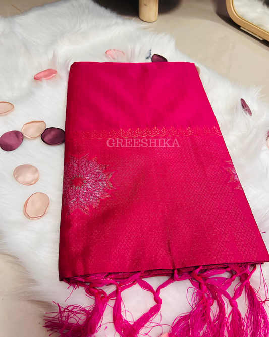 Banarasi SOFT SILK PINK  -SLP121