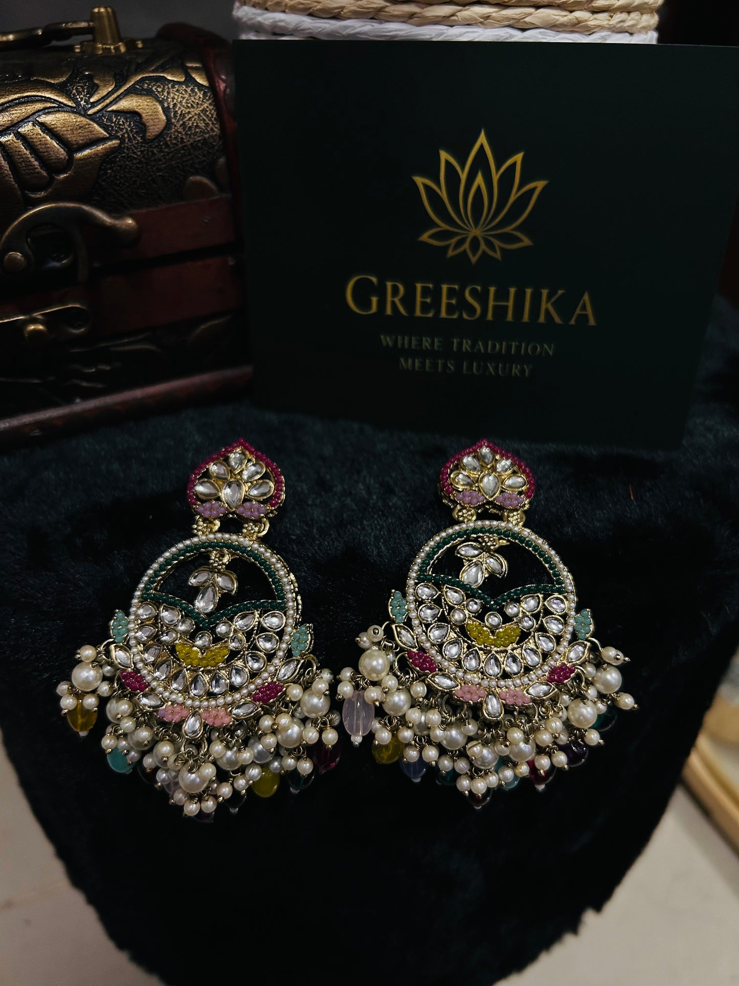 Kundan Chaandbali Multi color - KM106