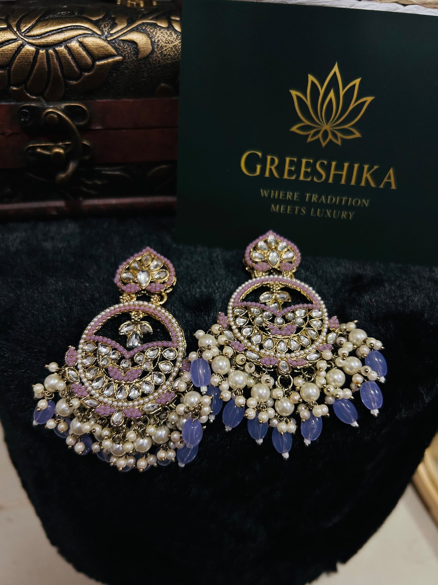 Kundan Chaandbali Purple - KP105