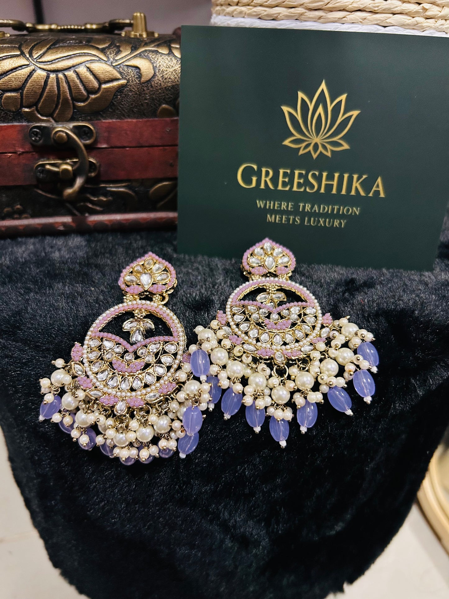 Kundan Chaandbali Purple - KP105